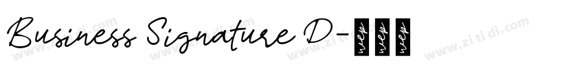 Business Signature D字体转换